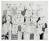 Audience by Stephen Baker, Drawing, Pencil on paper